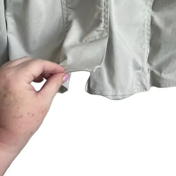 To The Max Womens Utility Jacket L Ivory Military Safari Stretch Cotton - Picture 4 of 12